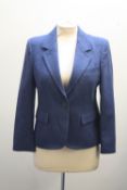 A WOMENS BURBERRY ALDERFORD JACKET IN BLUE, 100% wool, UK size 10Condition Report:Approx.