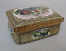 A LIMITED EDITION HALCYON DAYS ENAMEL 'THE ROLLS-ROYCE BOX', number 434 of 500