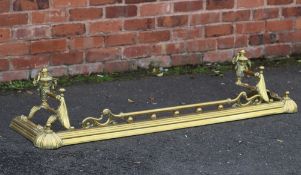 A VINTAGE BRASS FENDER, W 157 CM
