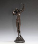 A BRONZE FIGURE OF A NUDE, signed Jean Patou, H 38 cm