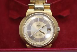 OMEGA - A GENEVE DYNAMIC AUTOMATIC DATE WRIST WATCH, W 4.5 cm with another Omega strap and Omega
