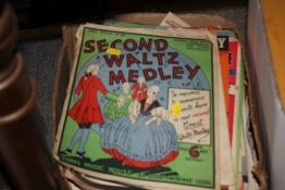 A BOX OF VINTAGE SHEET MUSIC
