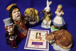 SIX BOXED WADE ALICE IN WONDERLAND COLLECTION FIGURES