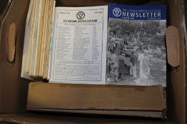 TWO BOXES OF 'THE VINTAGE SPORTS CAR CLUB' NEWSLETTERS
