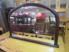 A MODERN ARCHED OVERMANTLE MIRROR H-72 CM W-113 CM