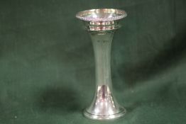 A HALLMARKED SILVER VASE BY FINNIGAN'S OF MANCHESTER