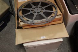 A QUANTITY OF VINTAGE FILM REELS TO INCLUDE DISNEY 'CALYPSO'S SEARCH FOR BRITANNIC'