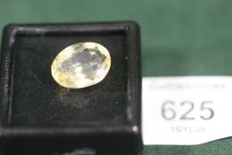AN OVAL CUT 6.7 CT CITRINE STYLE STONE