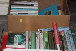 THREE BOXES OF CRICKET RELATED BOOKS