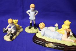 THREE BOXED ROYAL DOULTON WINNIE THE POOH COLLECTION FIGURES, TO INCLUDE 'SUMMER'S DAY PICNIC' ON