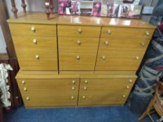 A SET OF FIVE RETRO STYLE CHESTS