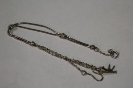 A SILVER ALBERTINA POCKET WATCH CHAIN