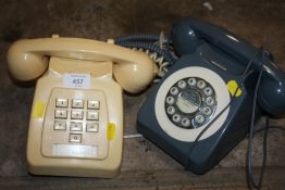 TWO VINTAGE TELEPHONES