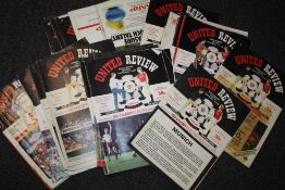 A COLLECTION OF MANCHESTER UNITED FOOTBALL PROGRAMMES