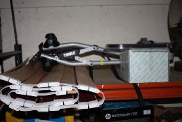 A THULE BIKE RACK AND LOCK ETC