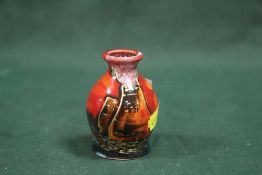 A MINIATURE ANITA HARRIS ART POTTERY POTTERIES PAST PATTERN VASE