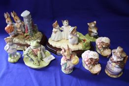 A COLLECTION OF BOXED AND UNBOXED BESWICK BEATRIX POTTER FIGURES TO INCLUDE 'MITTENS, TOM KITTEN AND
