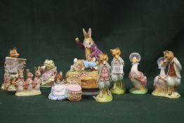 A COLLECTION OF ASSORTED BEATRIX POTTER FIGURES TO INCLUDE ROYAL ALBERT EXAMPLES (9)
