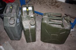 THREE JERRY CANS