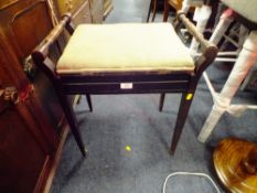 AN EDWARDIAN PIANO STOOL