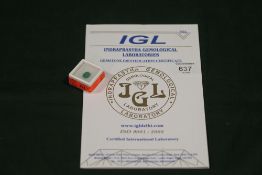 AN IGL CERTIFIED OVAL CUT 2.4CT EMERALD