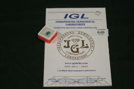 AN IGL CERTIFIED 2.4CT EMERALD