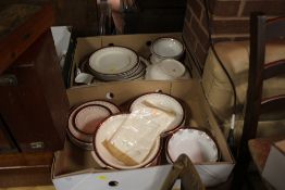 TWO TRAYS OF ALFRED MEAKIN DINNERWARE