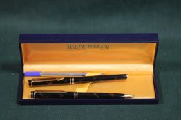 TWO CASED WATERMAN IDEAL BALL POINT PENS