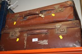 TWO VINTAGE SUITCASES