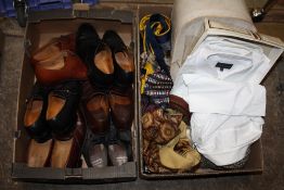A BOX OF ASSORTED VINTAGE GENTS SHOES, to include examples by Shipton & Heneage, together with a box