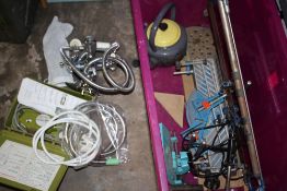 A BOX TO INCLUDE A TAP/ SHOWER FITTING, SAW ETC