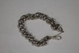 A HALLMARKED SILVER BRACELET APPROX WEIGHT 45G