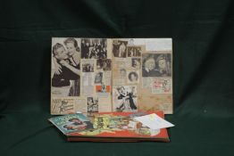 TWO VINTAGE SCRAP BOOKS AND CONTENTS