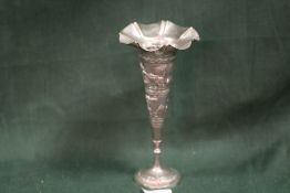 A CONTINENTAL WHITE METAL SPECIMEN VASE