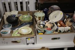 TWO TRAYS OF ASSORTED CERAMICS