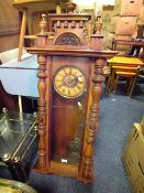 A LARGE ANTIQUE VIENNA WALLCLOCK H-118 CM