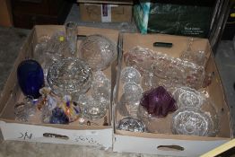 TWO TRAYS OF ASSORTED GLASSWARE TO INCLUDE CAITHNESS, ROYAL BRIERLEY ETC.