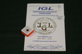 AN IGL CERTIFIED 2.25CT RUBY