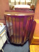 A VINTAGE DEMI-LUNE CHINA CABINET W-88 CM