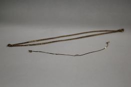 A 9KT GOLD NECKLACE, TOGETHER WITH A 9CT GOLD BRACELET (2)