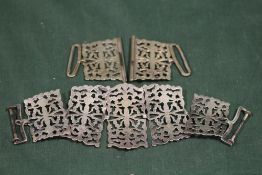 TWO VINTAGE SILVER PLATED NURSES BELT BUCKLES