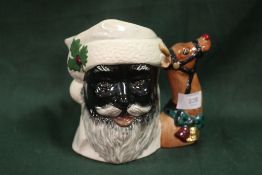 ROYAL DOULTON CHARACTER JUG - BLACK SANTA CLAUS 'NOT PRODUCED FOR SALE', stamped to base 'THE