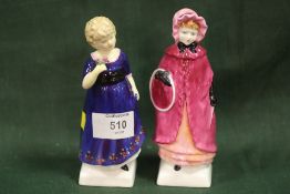 TWO ROYAL DOULTON FIGURES STAMPED 'THE PROPERTY OF ROYAL DOULTON TABLEWARE LTD NOT PRODUCED FOR