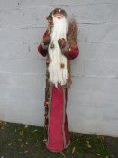 A LARGE TRADITIONAL FATHER CHRISTMAS FIGURE H-184 CM