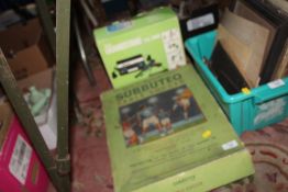 A BOXED SUBBUTEO TABLE SOCCER SET TOGETHER WITH A GRANDSTAND EBG 3600 TV GAME