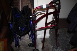 A WHEELCHAIR AND MOBILITY WALKER