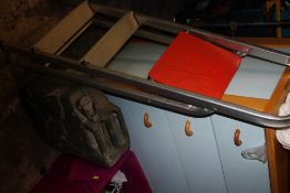 A JERRY CAN AND A SET OF STEP LADDERS