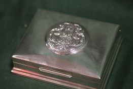 A SIAM STERLING SILVER CIGARETTE BOX