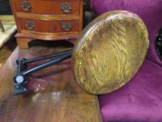 AN INDUSTRIAL STYLE WOODEN AND METAL STOOL BRACKET