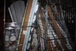 TWO CAGES OF WALLPAPER AND BLINDS